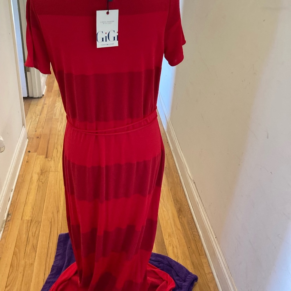 GiGi Hadid for Tommy Hilfiger, bright red maxi dress. NWT.